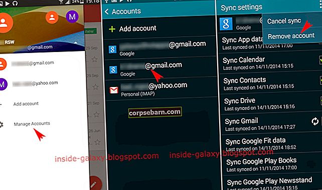 Sähköpostitilin poistaminen Gmail-sovelluksesta Galaxy S4: ssä